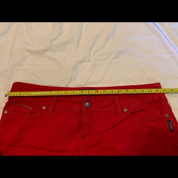Silver Jean Suki Flap Short - Red - Picture 5 of 7